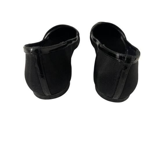 Jimmy Choo Sz 37.5 7.5 Elisa Black Mesh Pearl Mary Jane Flat Shoes NEW - Picture 5 of 10